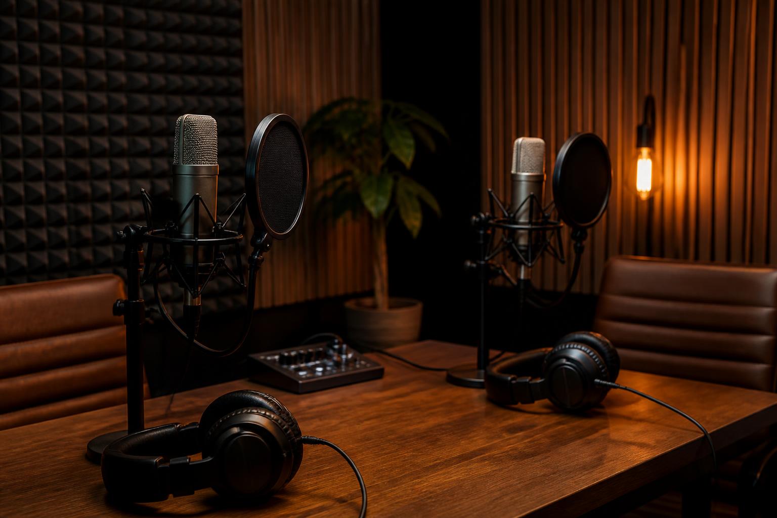 Fee Gentry recording a podcast conversation